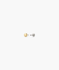 Mini Thumbtack Flat Back Stud features a gold-tone dot front and a titanium post with flat backing, offering minimalist design and comfortable wear.