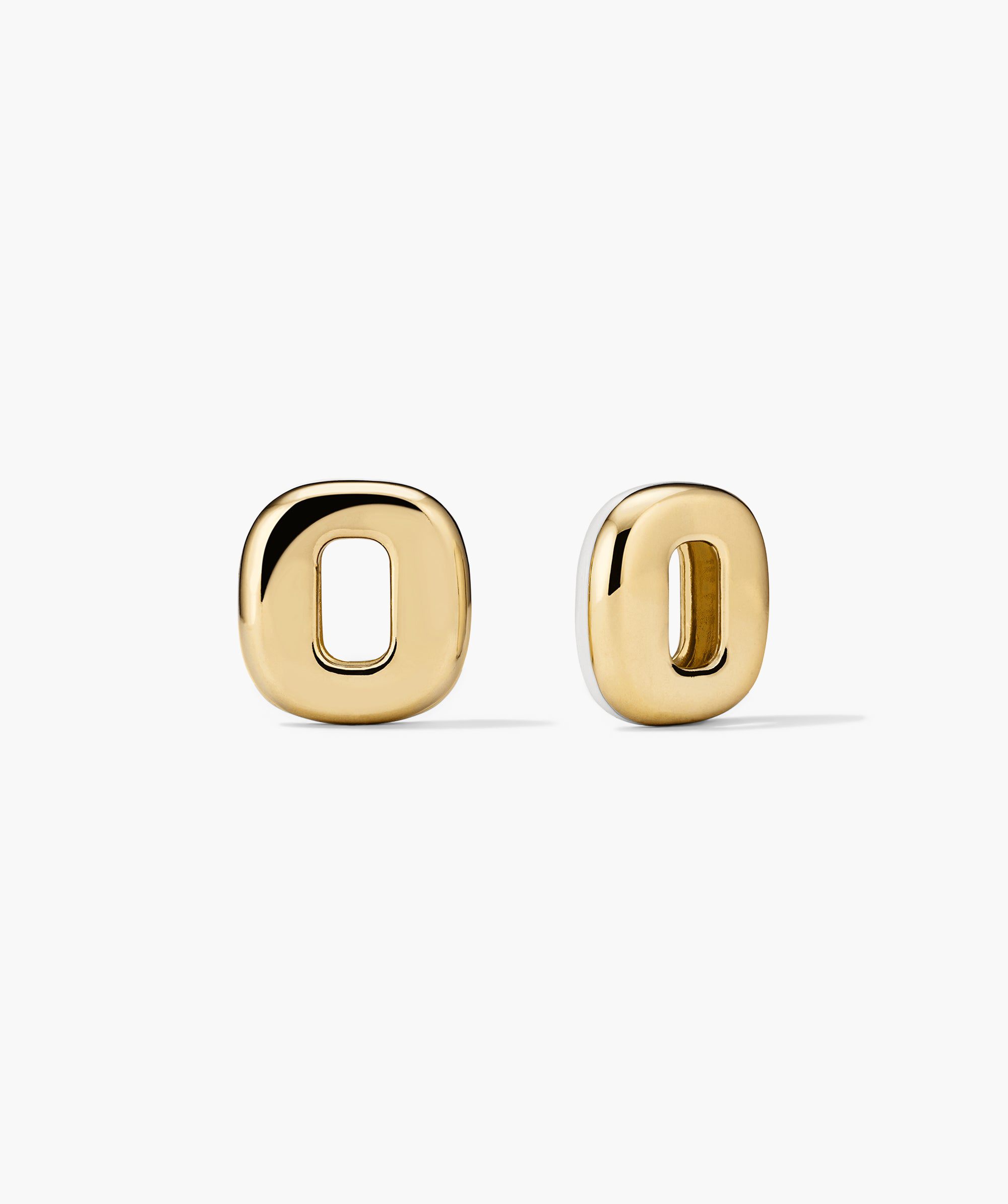Stevie Hoop Links: Reversible gold circular links designed to fit Stevie Hoops, allowing customizable fashion versatility.
