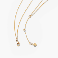 Vermeil Linked Necklace featuring two interlinked rings, handcrafted in 18k gold over sterling silver, symbolizing personal bonds.