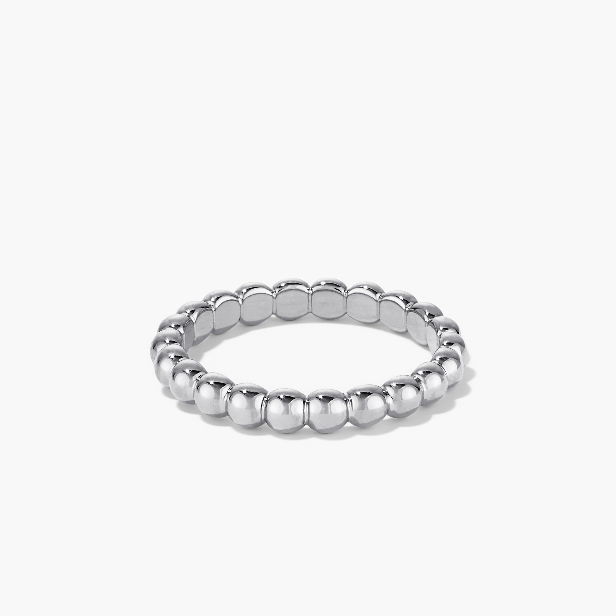 Metallic Sphere Ring featuring round sterling silver beads, showcasing a bold and timeless design perfect for making a statement.