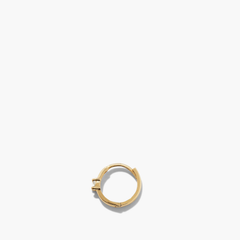 Gold Single Colored Mini Hoop with a hinge clasp, displayed on a white background. Ideal for everyday wear, sold individually.
